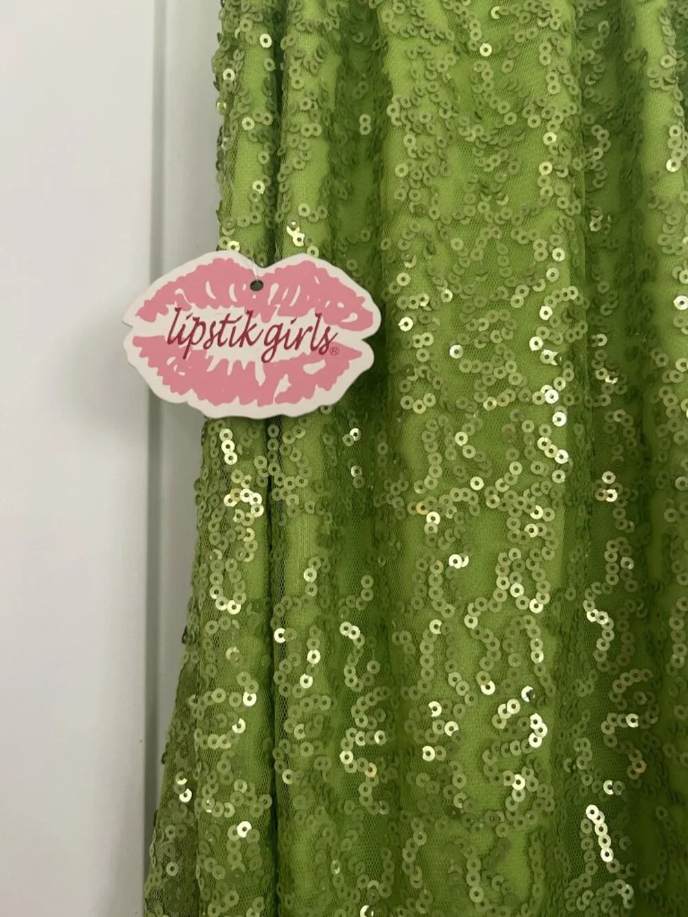 lipstick girls - Green Sequins Dress - Size 7 Girls - Brand New with Tags - Picture 4 of 12